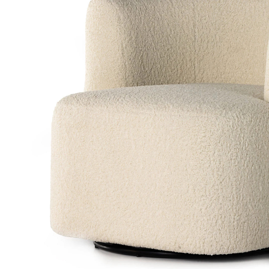 Four Hands Tybalt Swivel Chair Sheepskin Natural Four Hands Tybalt Swivel Chair Sheepskin Natural