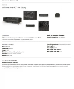 Four Hands Williams Extra Long Leather Sofa Washed Ebony 13 Four Hands Williams Extra Long Leather Sofa Washed Ebony