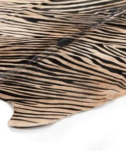 Four Hands Zebra Printed Hide Rug 11 Four Hands Zebra Printed Hide Rug