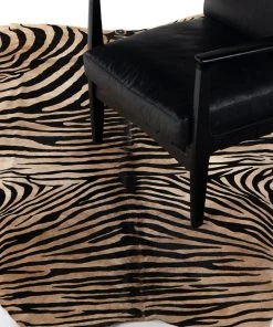Four Hands Zebra Printed Hide Rug 12 Four Hands Zebra Printed Hide Rug