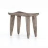 Four Hands New Arrivals Zuri Outdoor Stool Grey Weathered Teak 2 Four Hands New Arrivals Zuri Outdoor Stool Grey Weathered Teak