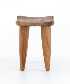 Four Hands New Arrivals Zuri Outdoor Stool Aged Natural Teak