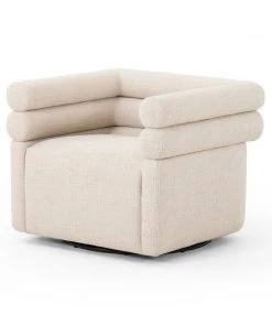 Four Hands New Arrivals Evie Swivel Chair Hampton Cream