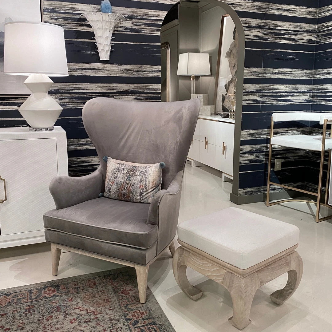Worlds Away Frisco Wing Chair Gray New Arrivals 5 Worlds Away Frisco Wing Chair Gray New Arrivals