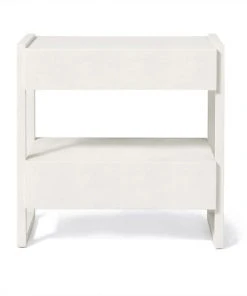 Made Goods New Arrivals Carrigan Double Nightstand Pristine Vintage Faux Shagreen