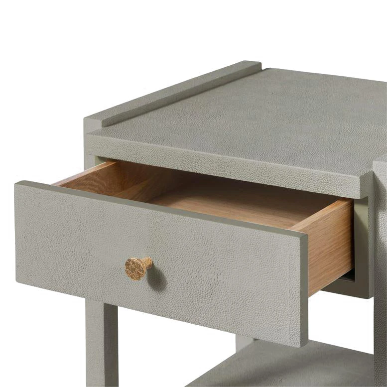 Made Goods Carrigan Single Nightstand Castor Gray Vintage Faux Shagreen 8 Made Goods Carrigan Single Nightstand Castor Gray Vintage Faux Shagreen