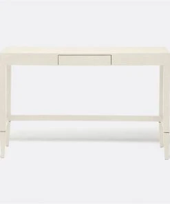 Made Goods Conrad Console Table Off White Faux Raffia