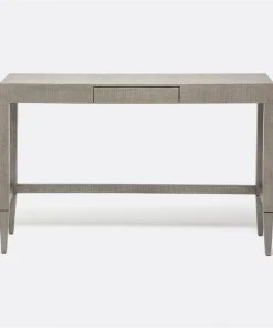 Made Goods Conrad Console Table Seal Faux Raffia