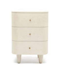 Made Goods Olivia Single Nightstand Off White Faux Raffia