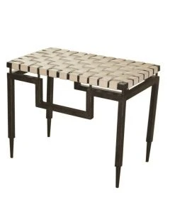 Global Views Iron And Leather Bench New Arrivals