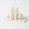Global Views Alabaster Ball Bookends Set 1 Global Views Alabaster Ball Bookends Set