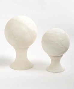 Global Views Alabaster Sphere Stands Set New Arrivals
