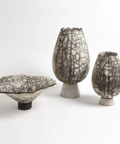 Global Views New Arrivals Crackled Footed Bowl 9 Global Views New Arrivals Crackled Footed Bowl