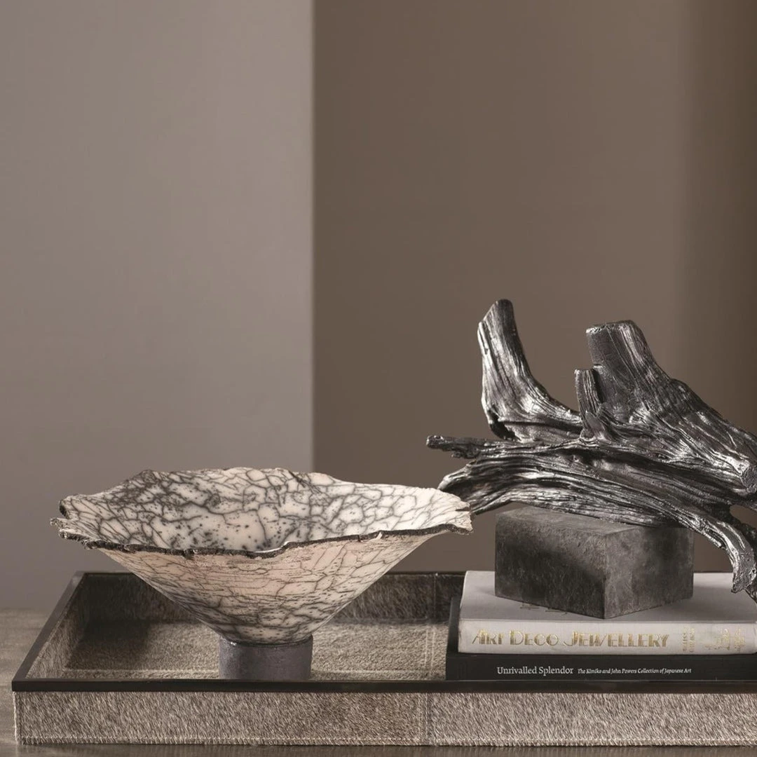 Global Views New Arrivals Crackled Footed Bowl 4 Global Views New Arrivals Crackled Footed Bowl