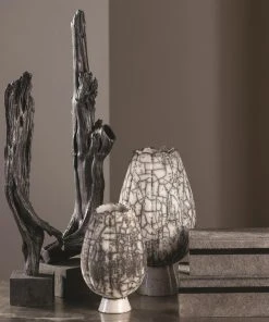 Global Views Crackled Footed Vase Small New Arrivals