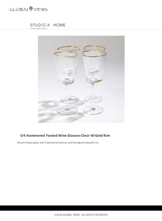 Global Views Hammered Footed Wine Glasses Set Of 8 New Arrivals 6 Global Views Hammered Footed Wine Glasses Set Of 8 New Arrivals