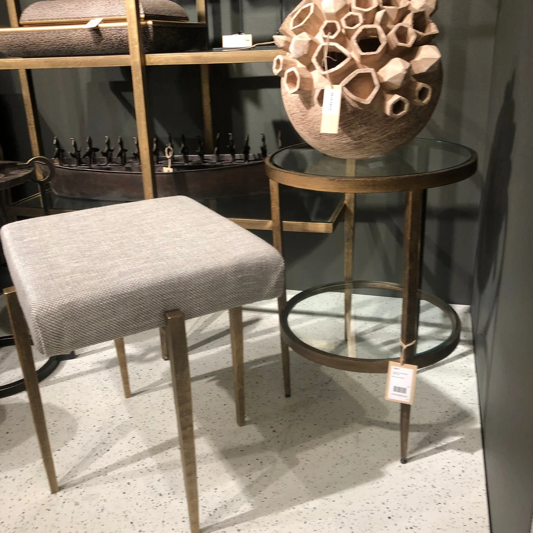 Studio A New Arrivals Laforge Two Tiered Side Table Antique Gold 5 Studio A New Arrivals Laforge Two Tiered Side Table Antique Gold