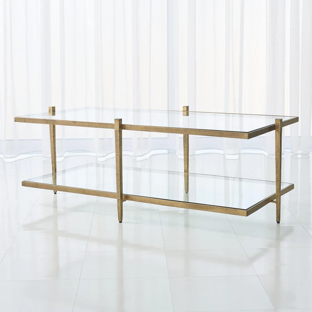 Global Views Laforge Cocktail Table Antique Gold 3 Global Views Laforge Cocktail Table Antique Gold