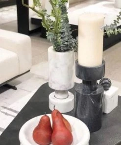 Global Views Luc Vase White Marble New Arrivals