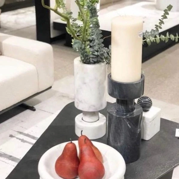 Global Views Luc Vase White Marble New Arrivals 4 Global Views Luc Vase White Marble New Arrivals