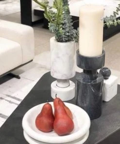 Global Views New Arrivals Luc Vase Black Marble