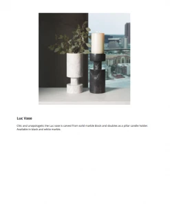 Global Views Luc Vase White Marble New Arrivals 13 Global Views Luc Vase White Marble New Arrivals