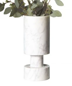 Global Views Luc Vase White Marble New Arrivals 11 Global Views Luc Vase White Marble New Arrivals