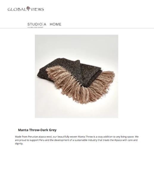 Global Views New Arrivals Manta Throw Dark Grey 6 Global Views New Arrivals Manta Throw Dark Grey