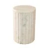Global Views Marble Column Table White 1 Global Views Marble Column Table White