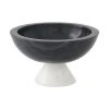 Global Views New Arrivals Marble Round Bowl Black