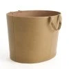 Global Views Oval Leather Putty Bucket Oversized New Arrivals 2 Global Views Oval Leather Putty Bucket Oversized New Arrivals