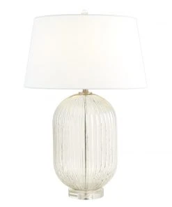 Global Views Clear Glass Ribbed Lamp