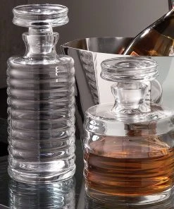 Global Views Ribbed Decanters Set Two