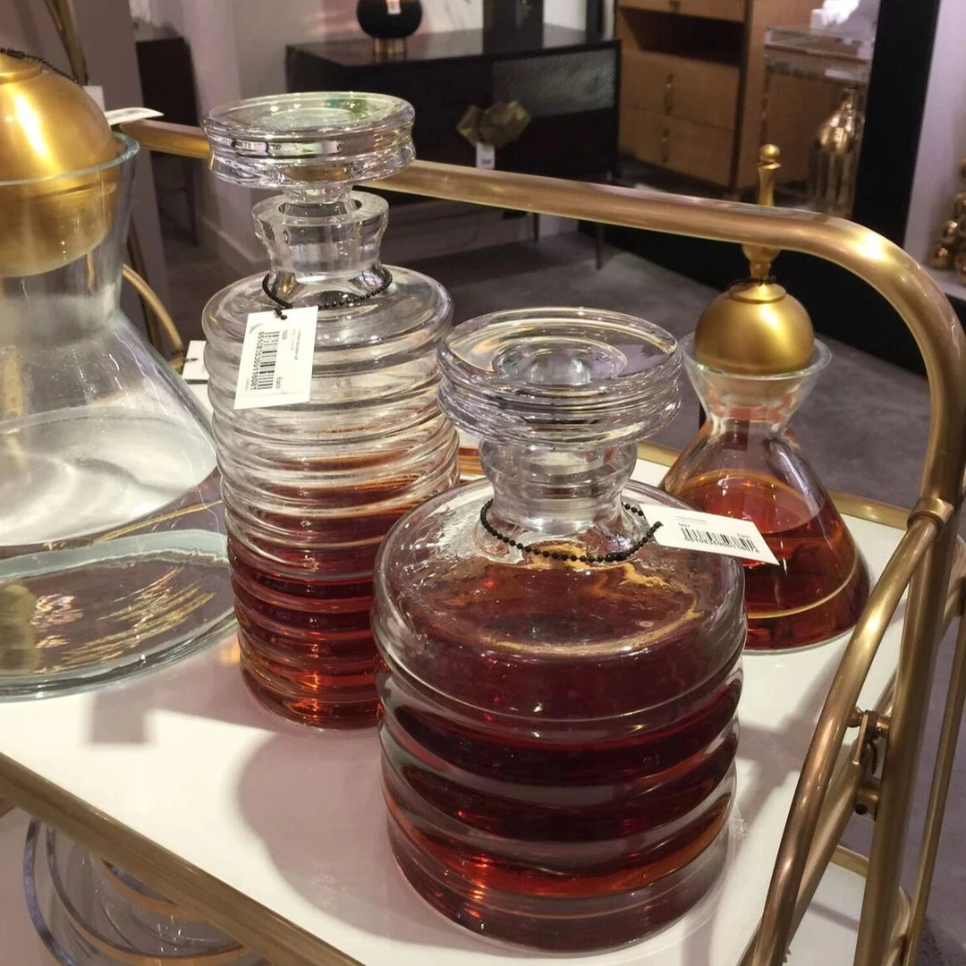 Global Views Ribbed Decanters Set Two 5 Global Views Ribbed Decanters Set Two