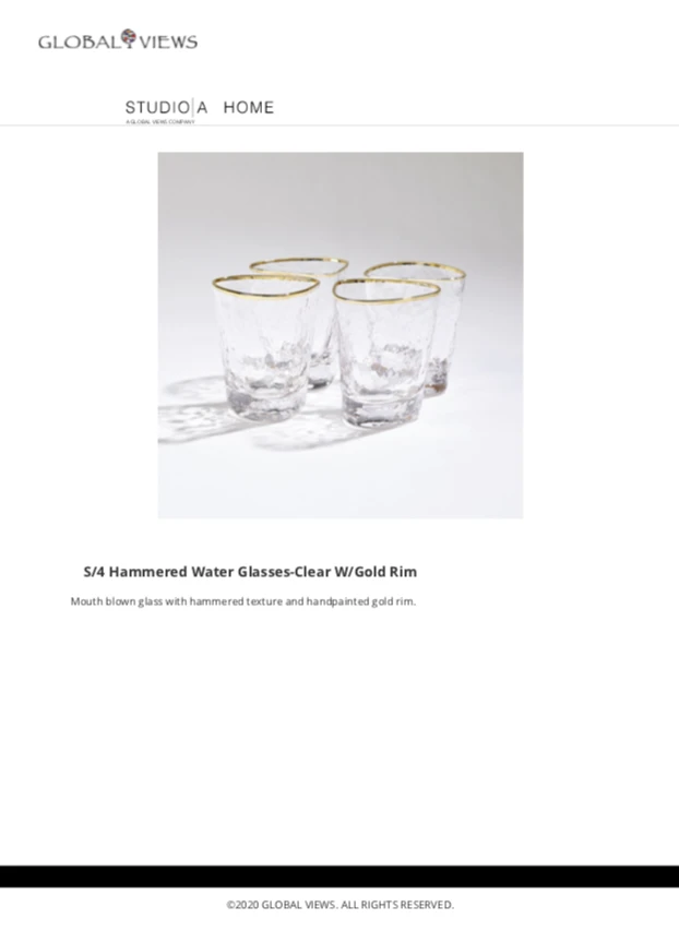 Global Views Hammered Water Glasses Set Of 8 New Arrivals 6 Global Views Hammered Water Glasses Set Of 8 New Arrivals
