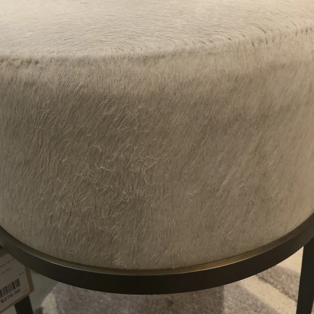 Studio A Urban Stool Ivory Hair On Hide Antique Brass 5 Studio A Urban Stool Ivory Hair On Hide Antique Brass