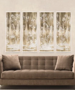 Natural Curiosities Gold Tree Panel 4 Framed Artwork New Arrivals