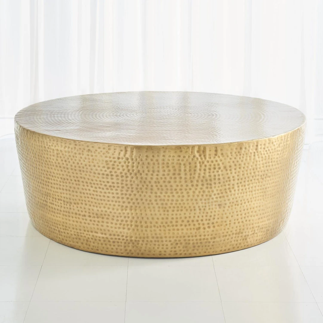 Studio A Izmir Hammered Cocktail Table Antique Brass 5 Studio A Izmir Hammered Cocktail Table Antique Brass