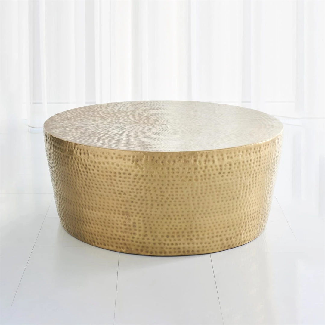 Studio A Izmir Hammered Cocktail Table Antique Brass 3 Studio A Izmir Hammered Cocktail Table Antique Brass