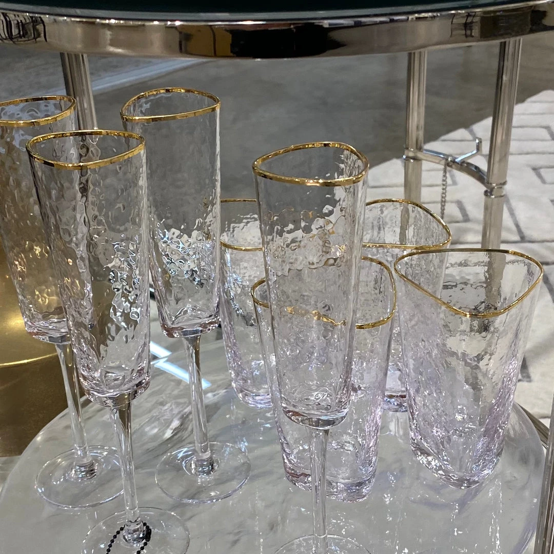 Global Views Hammered Champagne Glasses Set Of 8 New Arrivals 4 Global Views Hammered Champagne Glasses Set Of 8 New Arrivals