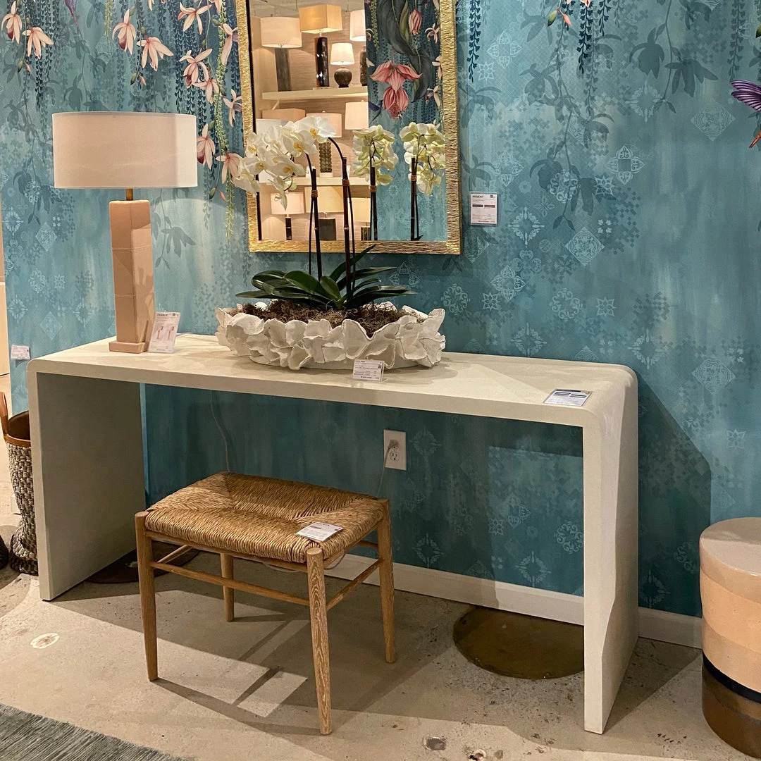 Made Goods Harlow 72" Console Ivory Faux Shagreen New Arrivals 4 Made Goods Harlow 72" Console Ivory Faux Shagreen New Arrivals