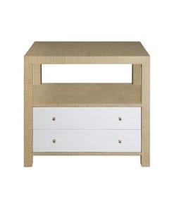 Worlds Away New Arrivals Hattie Side Table Natural