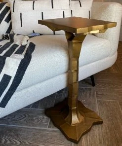 Made Goods Hector Drinks Table Aged Brass Iron