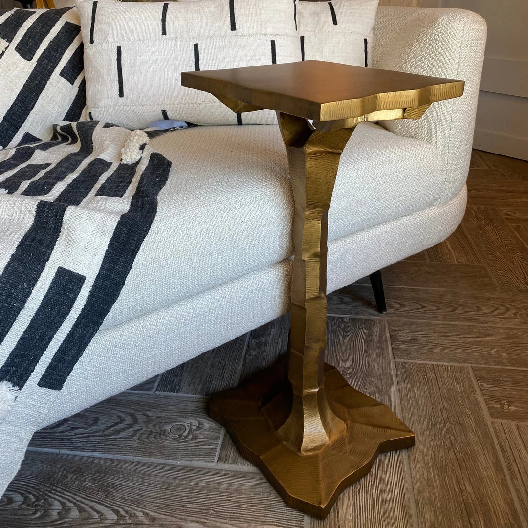 Made Goods Hector Drinks Table Aged Brass Iron 4 Made Goods Hector Drinks Table Aged Brass Iron