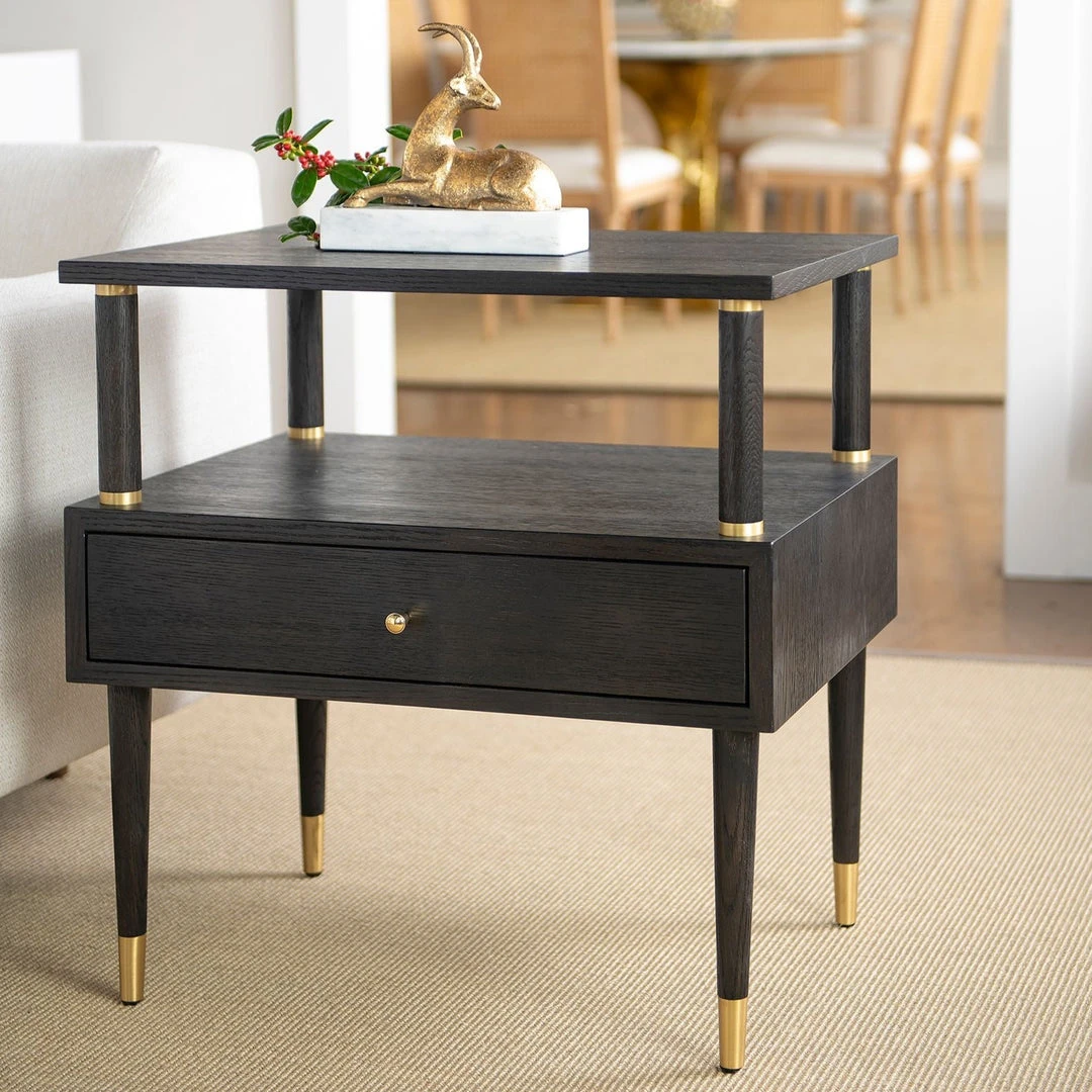 Bungalow 5 Gabriel 1 Drawer Side Table Espresso 4 Bungalow 5 Gabriel 1 Drawer Side Table Espresso
