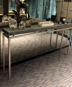 Made Goods Benjamin Narrow Console Table Silver New Arrivals