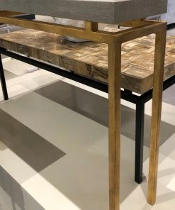 Made Goods New Arrivals Benjamin Narrow Console Table Gold
