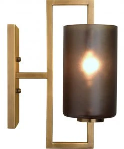Jamie Young New Arrivals Blueprint Wall Sconce Antique Brass And Grey