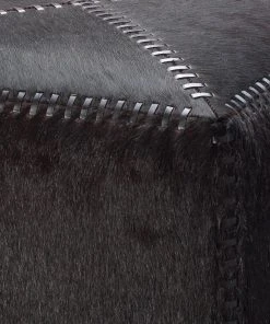 Jamie Young New Arrivals Brown Hide Ottoman Small