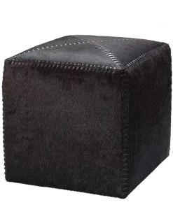 Jamie Young New Arrivals Brown Hide Ottoman Small